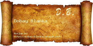 Dobay Blanka névjegykártya